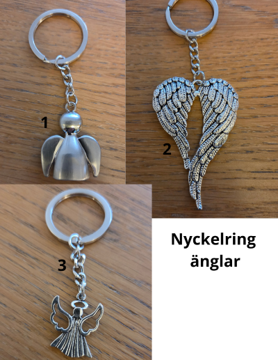 Nyckelringar änglar och änglavingar