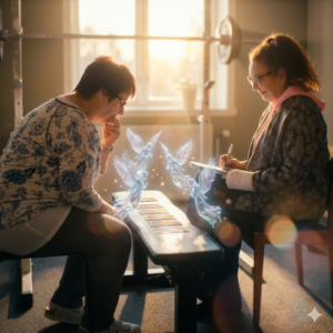 Änglakort på mediumutbildningen